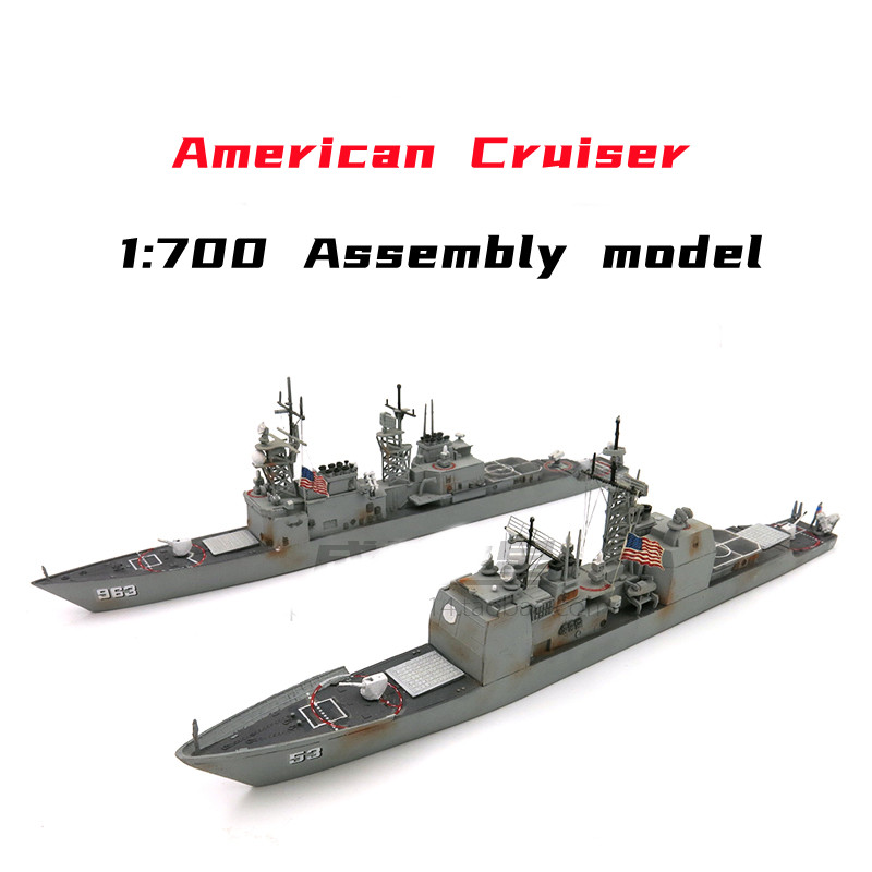Model Kit Battleship - 1/700 미국 미사일 순양함 모형 키트,