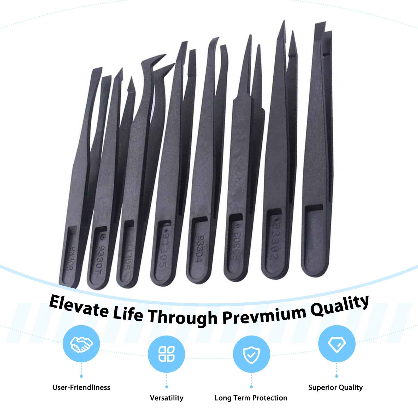 8pcs 탄소 섬유 핀셋 세트 모델 키트용 정전기 방지 - Model Kit Tweezers 리뷰 및 가격