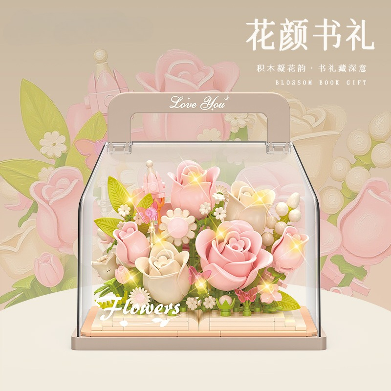 영원한 꽃 식물 시리즈 블록 모델 키트 창의적인 공예용 - Model Kit Companies 리뷰 및 가격