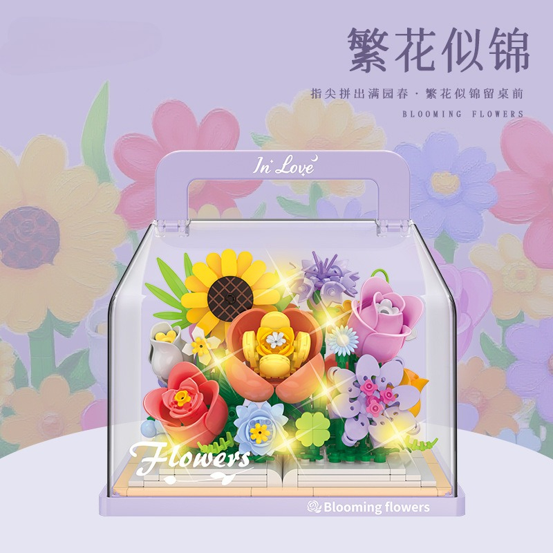 영원한 꽃 식물 시리즈 블록 모델 키트 창의적인 공예용 - Model Kit Companies 리뷰 및 가격