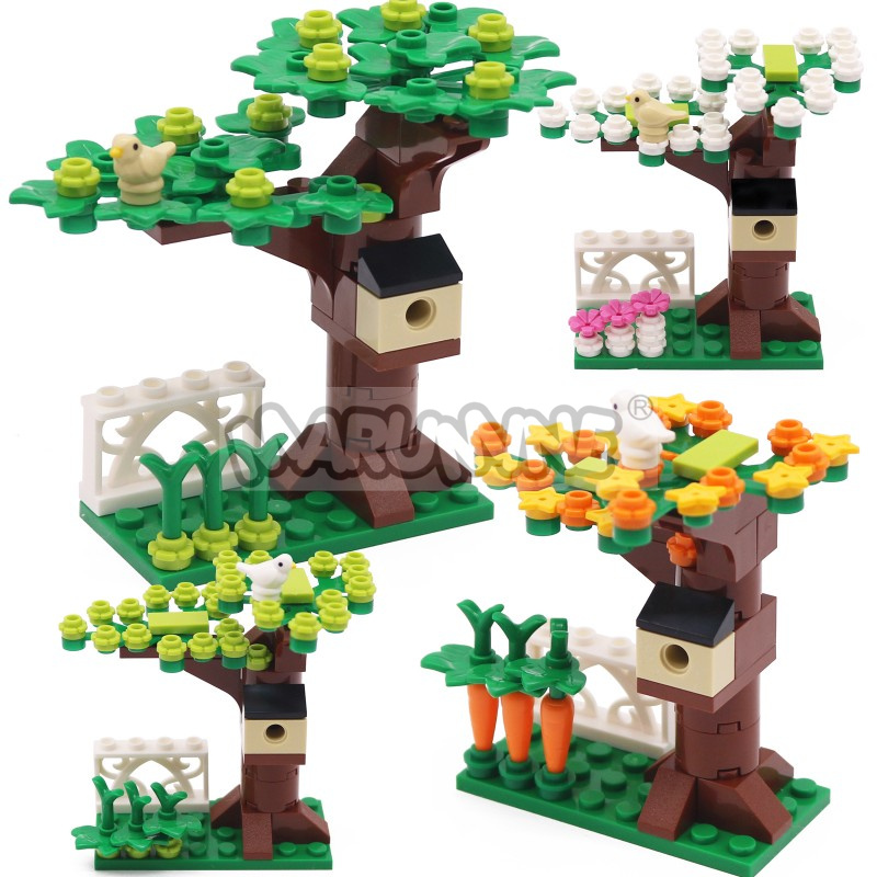 마루미네 소형 입자 MOC 브릭 트리 하우스 세트 (새 - Model Kit Companies 리뷰 및 가격