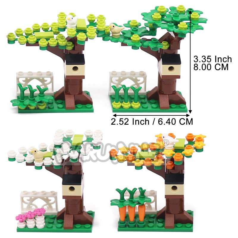 마루미네 소형 입자 MOC 브릭 트리 하우스 세트 (새 - Model Kit Companies 리뷰 및 가격